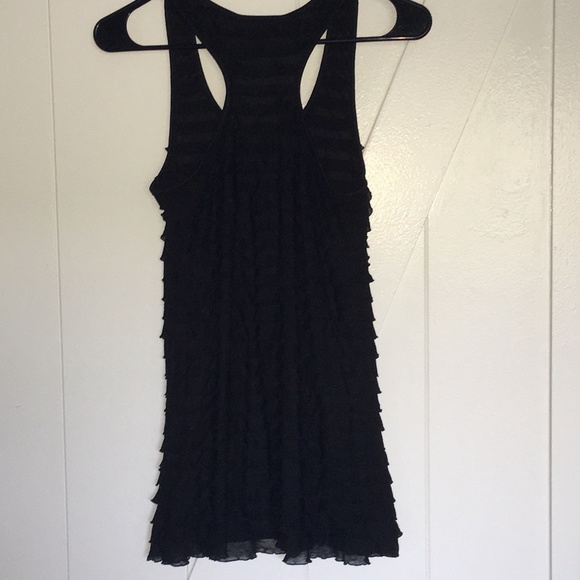 INC Black Racerback Ruffle Tank - Picture 4 of 6